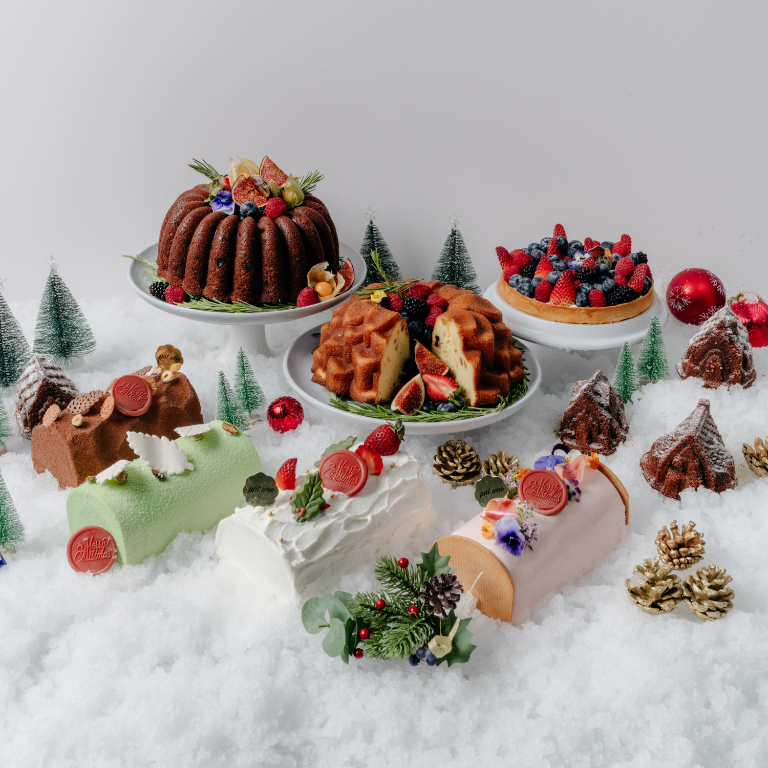 Christmas Collection 2024 - Log Cakes, Cookies, Bundt Cakes, Tarts and Gingerbread House.